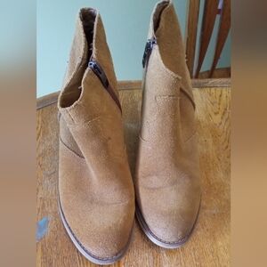 Marc Fisher Camel Suede Ankle Booties